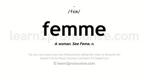 famme|Femme Definition & Meaning .